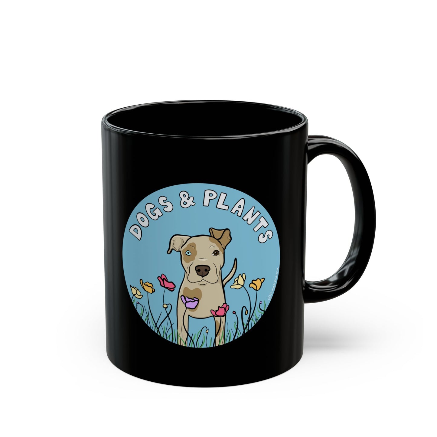 Dogs & Plants Pitbull & Plant Lover Mug - Black