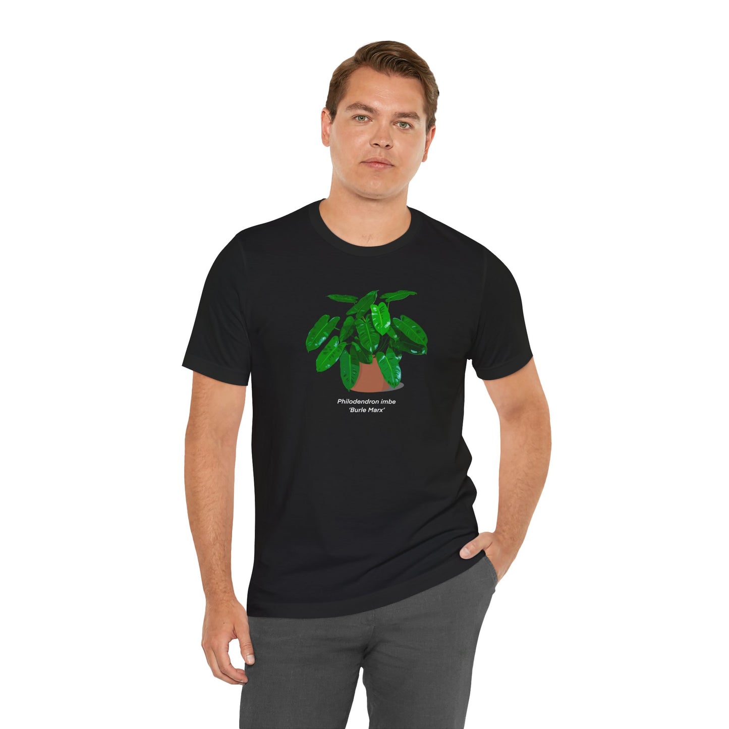 Philodendron Imbe 'Burle Marx' Plant Lover T-Shirt - Black