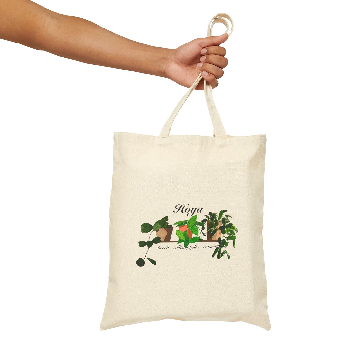 Hoya Kerrii, Callistophylla and Rotundiflora Trio Canvas Tote Bag