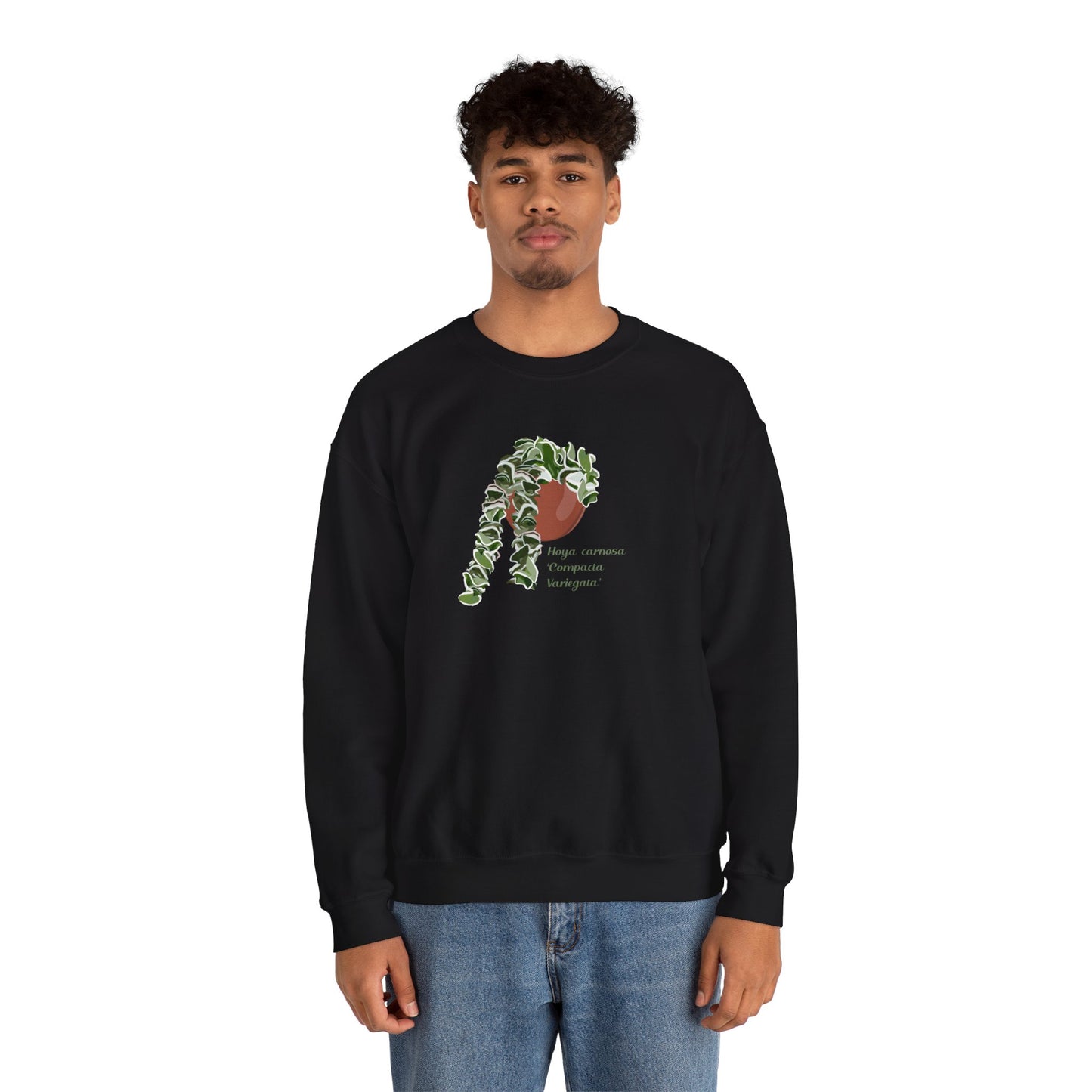 Hoya Carnosa 'Compacta Variegata' Plant Lover Crewneck Sweatshirt