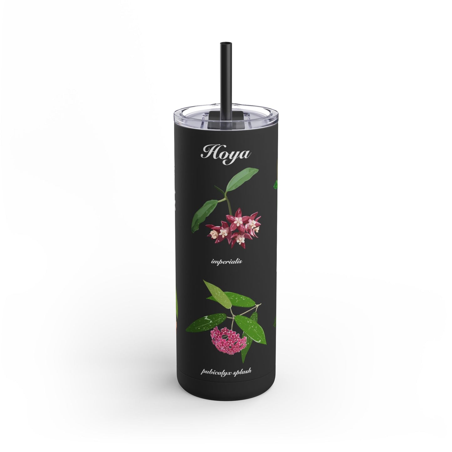 Hoyas in Bloom Design on Maars Maker Skinny Matte Tumbler, 20oz for Plant and Flower Lovers