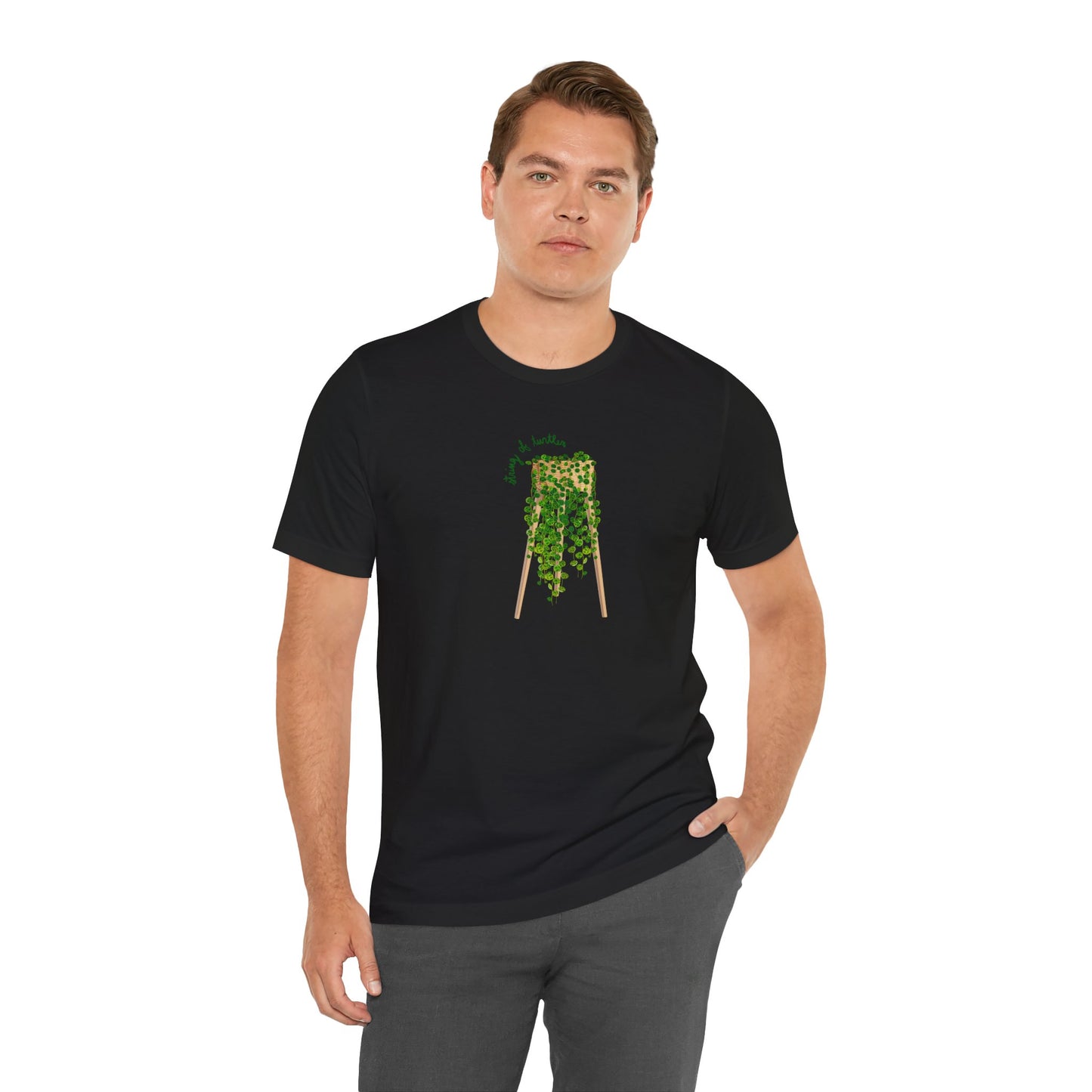 String of Turtles Succulent Plant Lover T-Shirt - Black