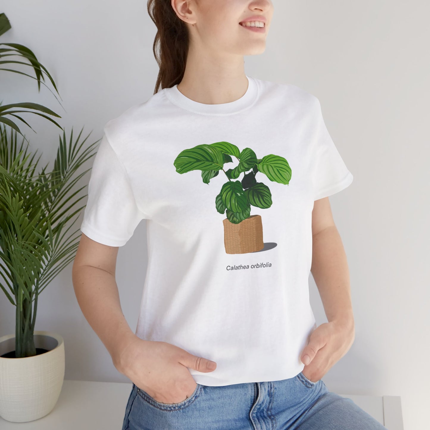 Calathea Orbifolia Plant Lover T-Shirt - White