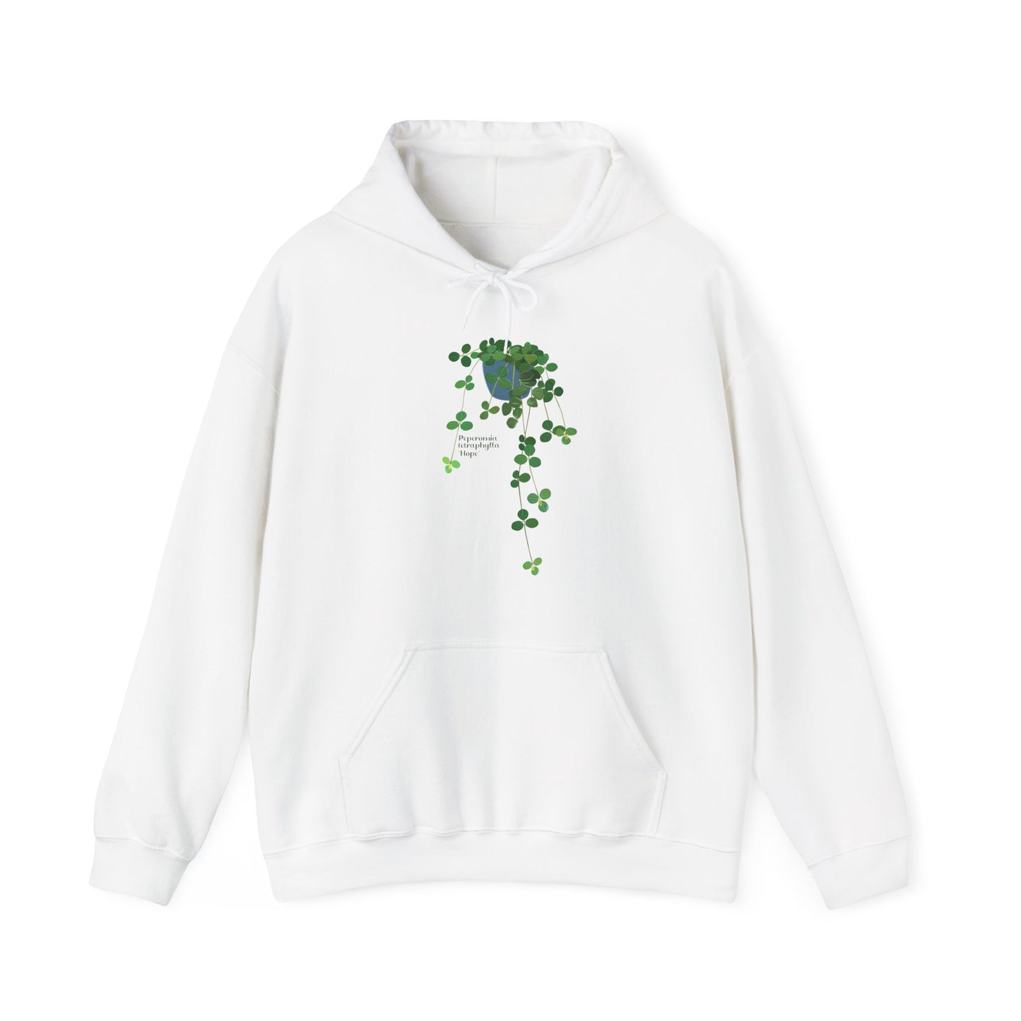 Peperomia Tetraphylla "Hope" Hoodie - White