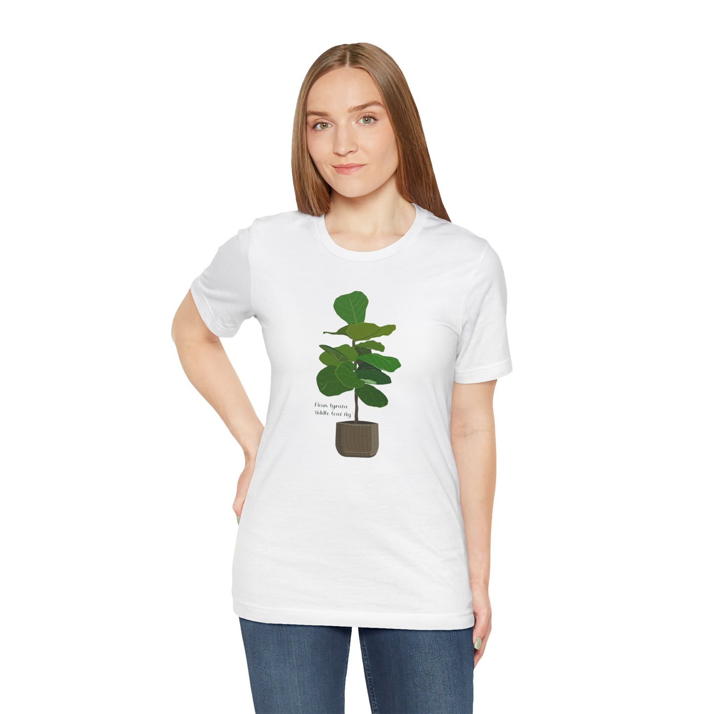 Ficus Lyrata 'Fiddle Leaf Fig' Plant Lover T-shirt - White