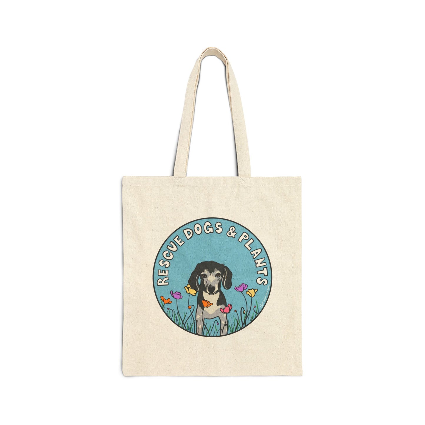 Dogs & Plants Rescue Dogs & Plant Lover Canvas Tote Bag
