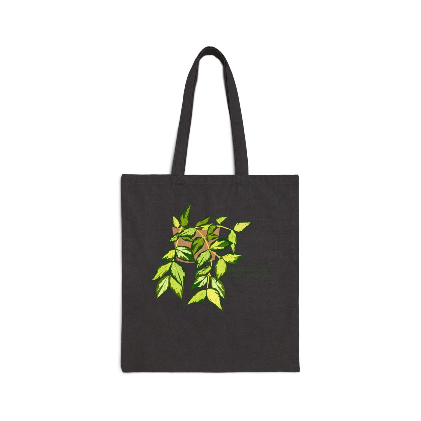 Hoya Polyneura Inner Variegated Canvas Tote Bag - Black