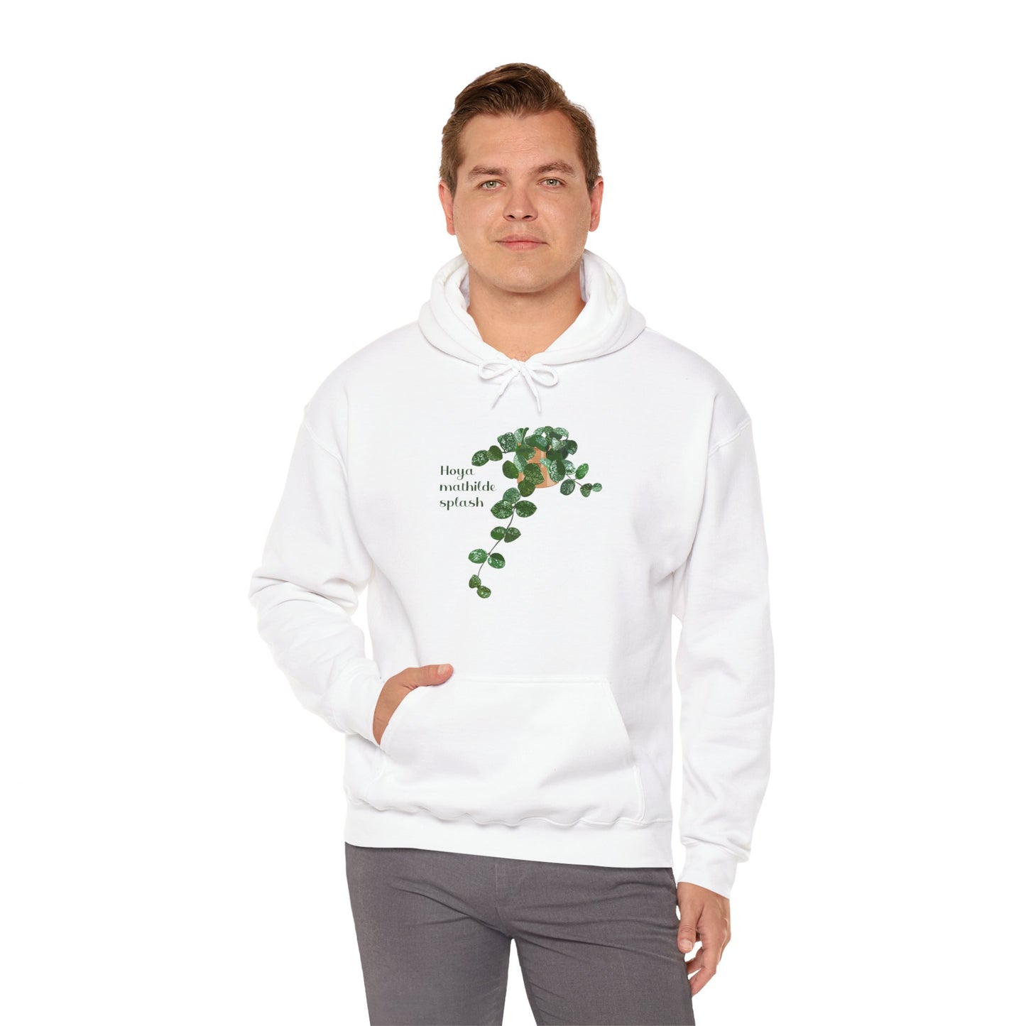 Hoya Mathilde Splash Plant Hoodie - White