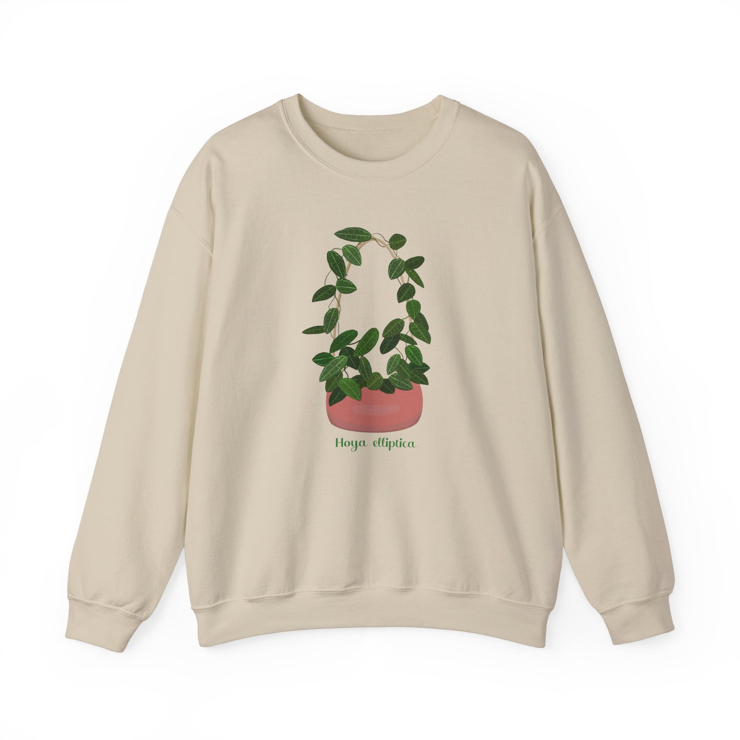 Hoya Elliptica Plant Lover Crewneck Sweatshirt - Beige