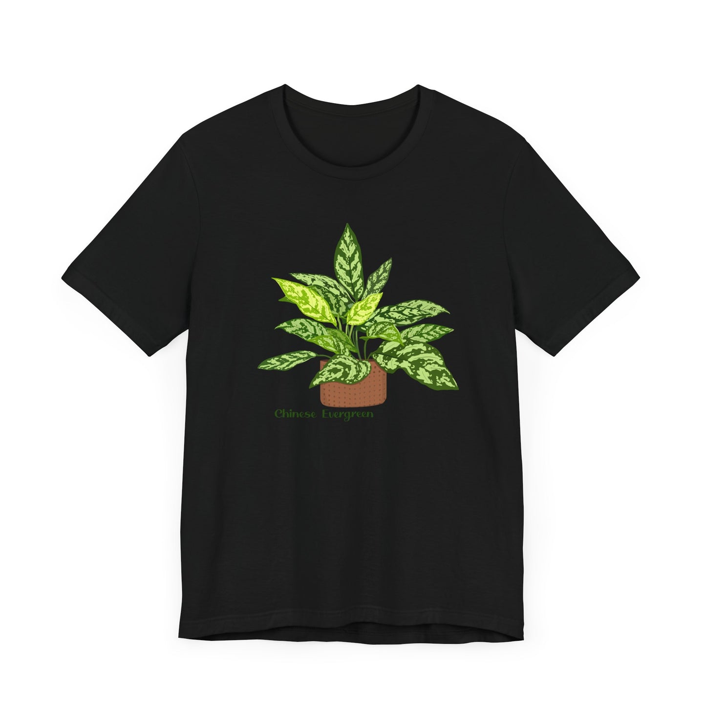 Chinese Evergreen T-Shirt for Plant Lovers - White, Black, Mauve, Tan or Sage