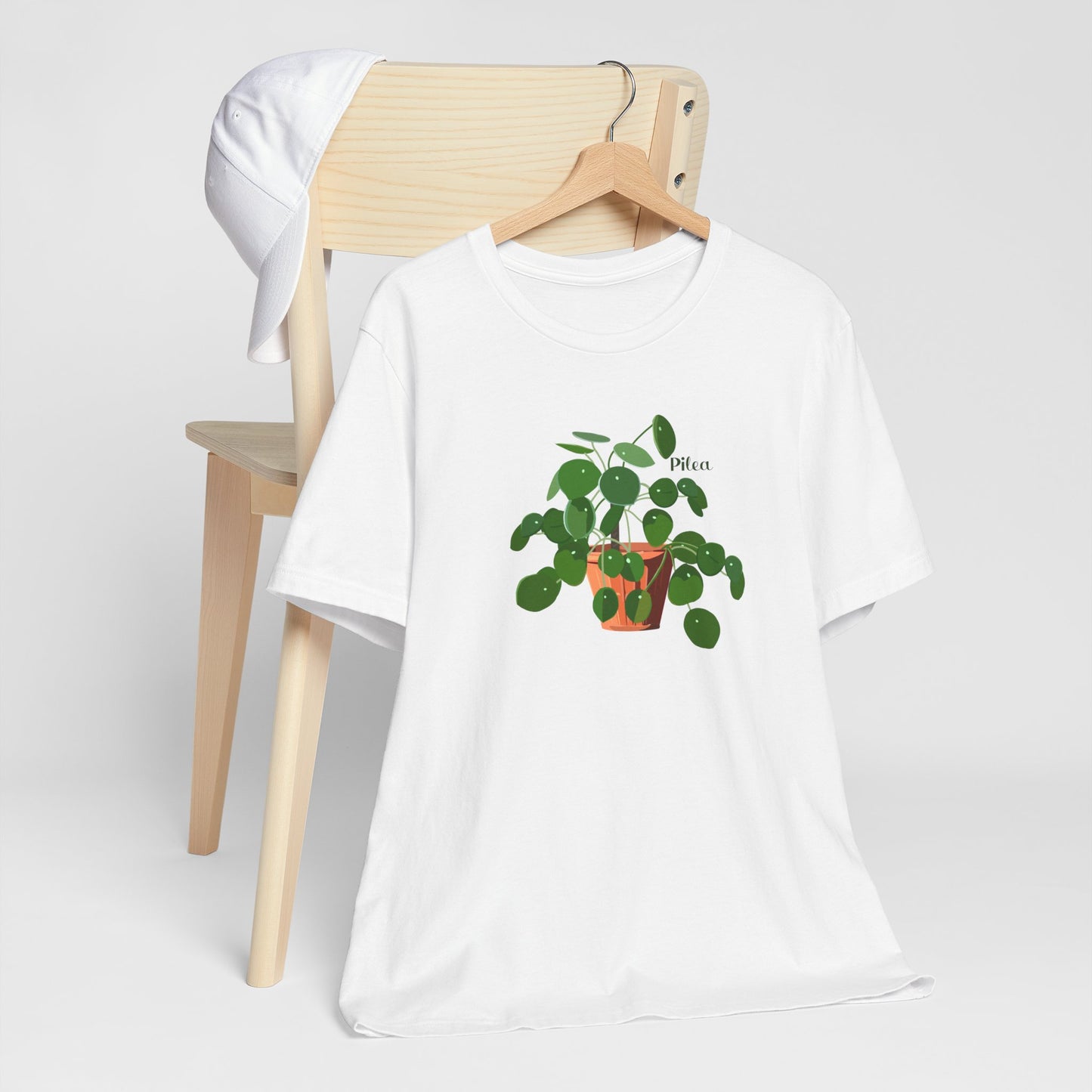 Pilea Peperomioides "Chinese Money Plant" Plant Lover T-Shirt - White