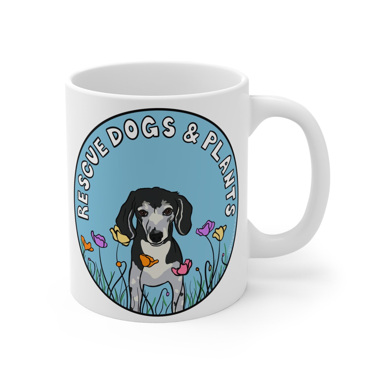 Dogs & Plants Rescue Dogs & Plant Lover Mug - White