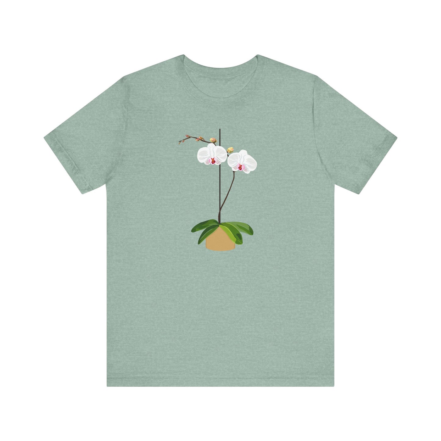 Orchid T shirt beautiful original design - Floral Botanical Tee, Nature Lover Gift, Plant Lover Shirt, Flower Graphic Tee, Garden Enthusiast