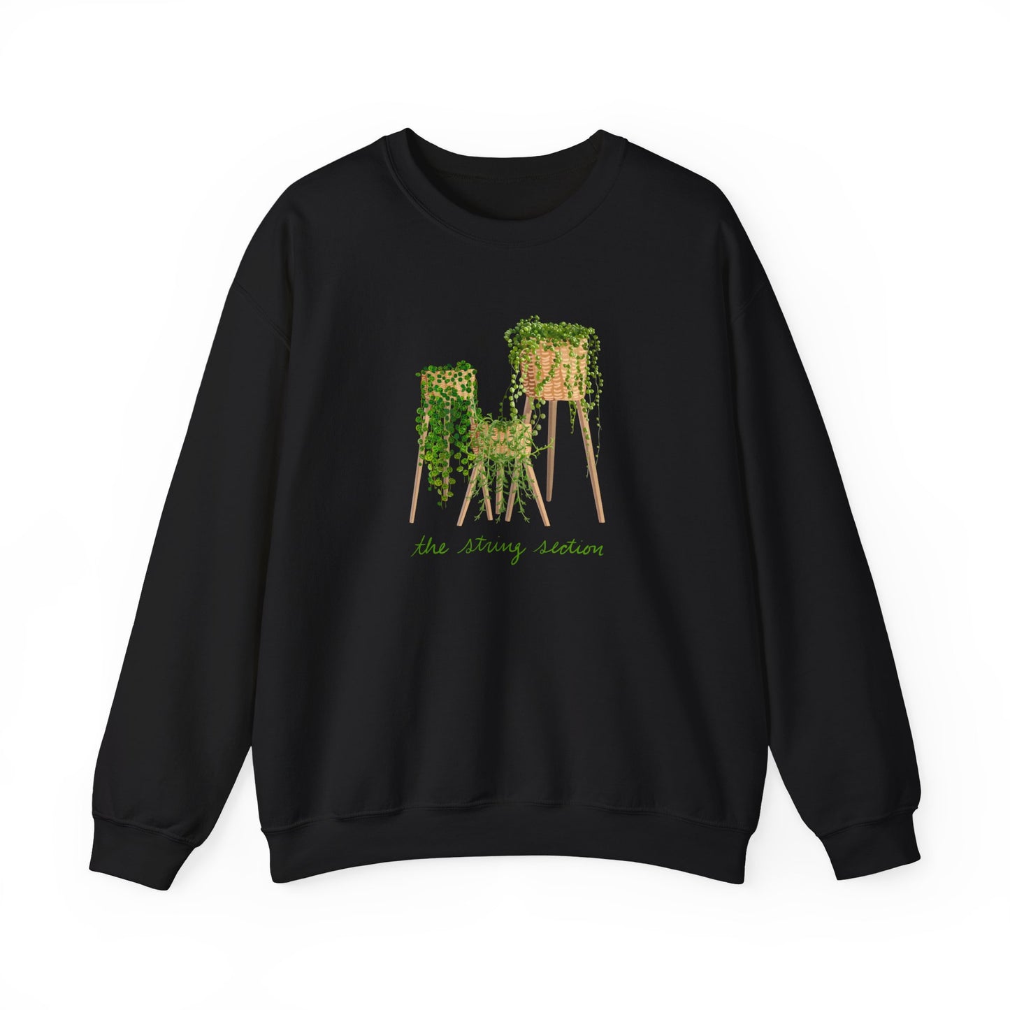 The String Section Plant Lover Crewneck Sweatshirt - Black