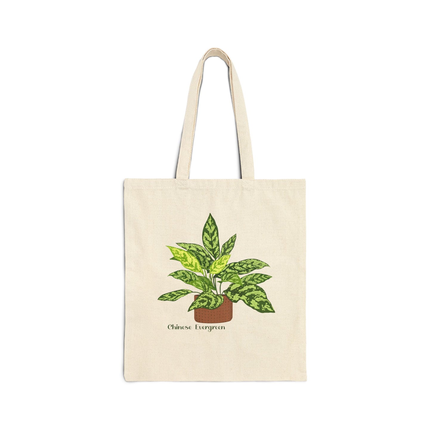 Chinese Evergreen Plant Lover Canvas Tote Bag