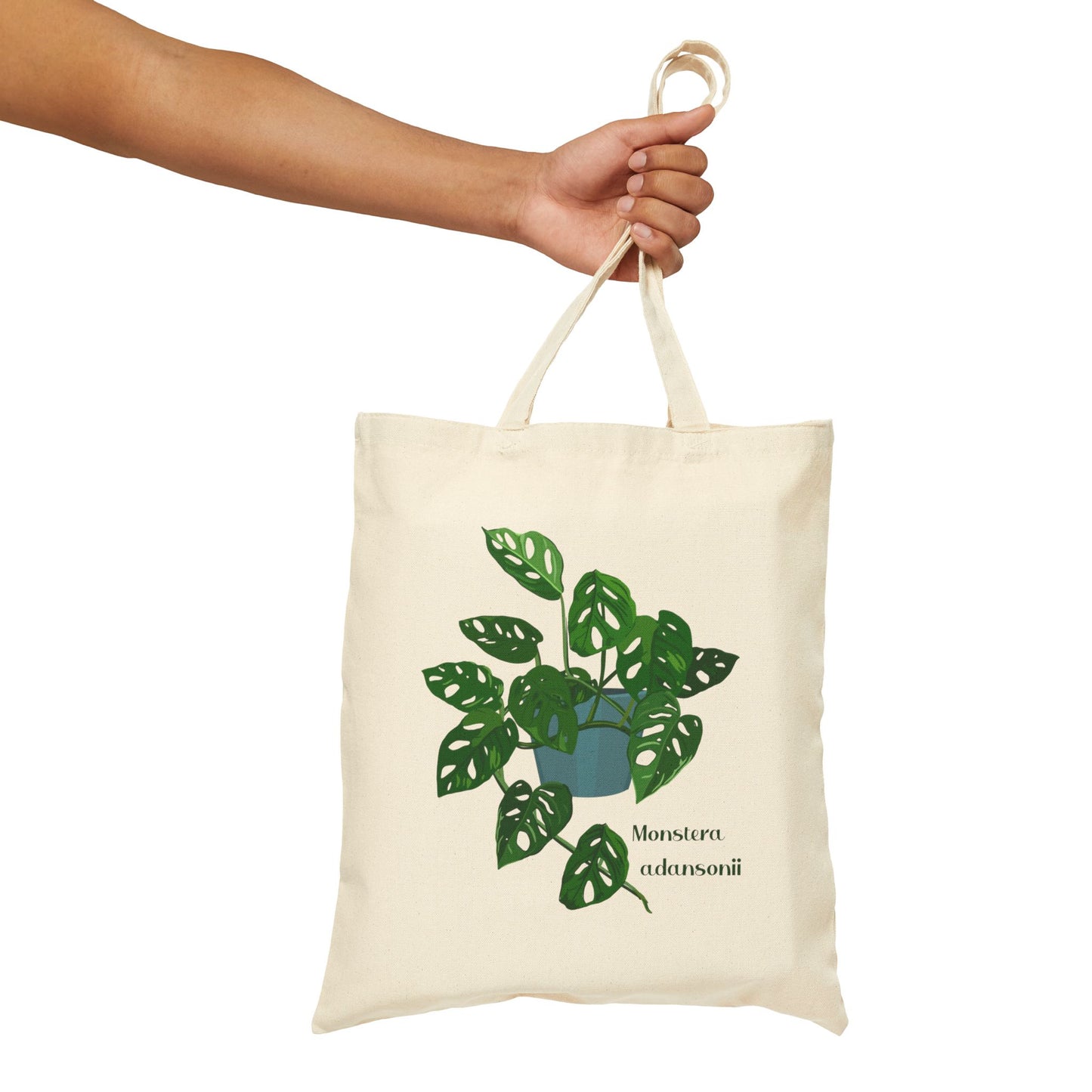 Monstera Adansonii Canvas Tote Bag