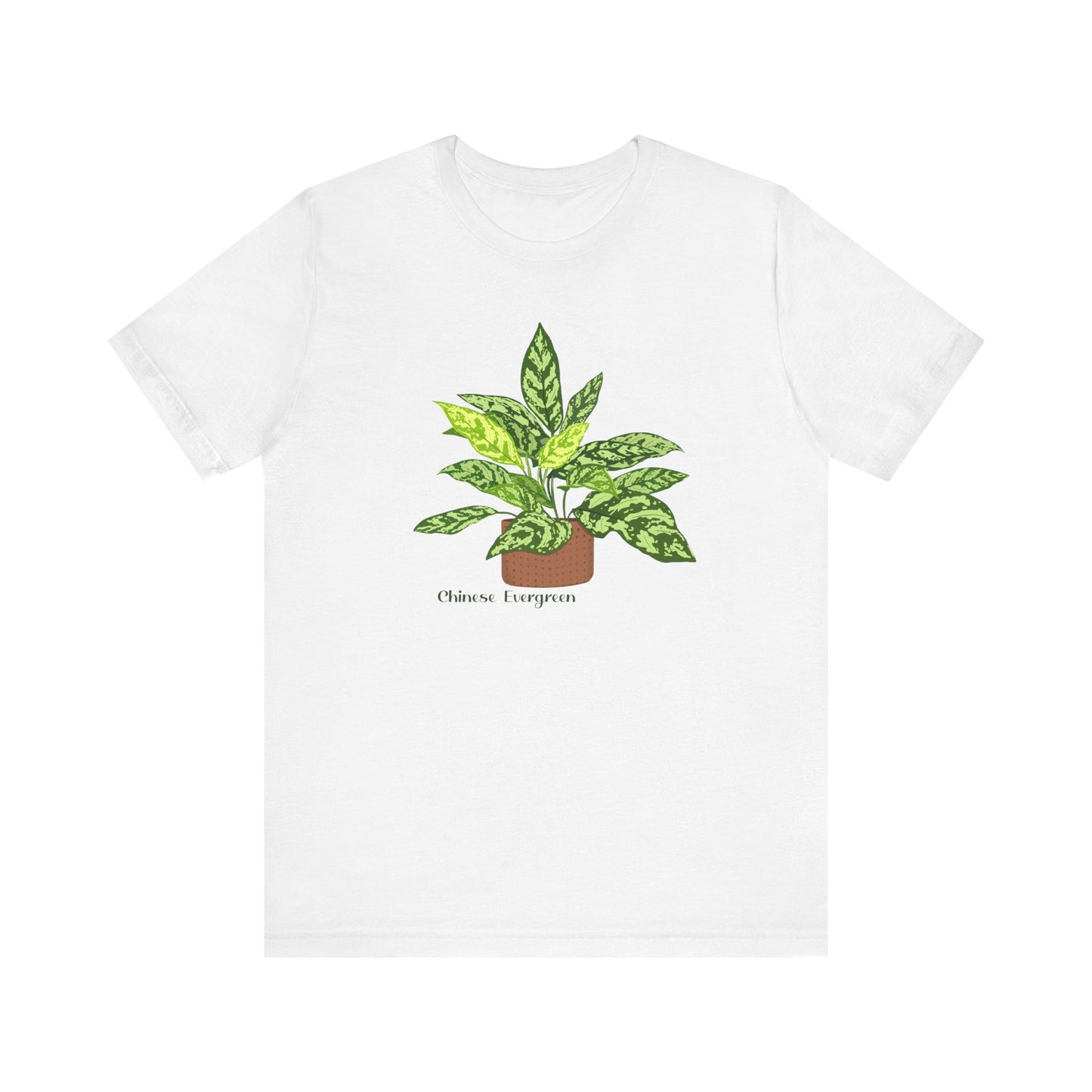 Chinese Evergreen T-Shirt for Plant Lovers - White, Black, Mauve, Tan or Sage
