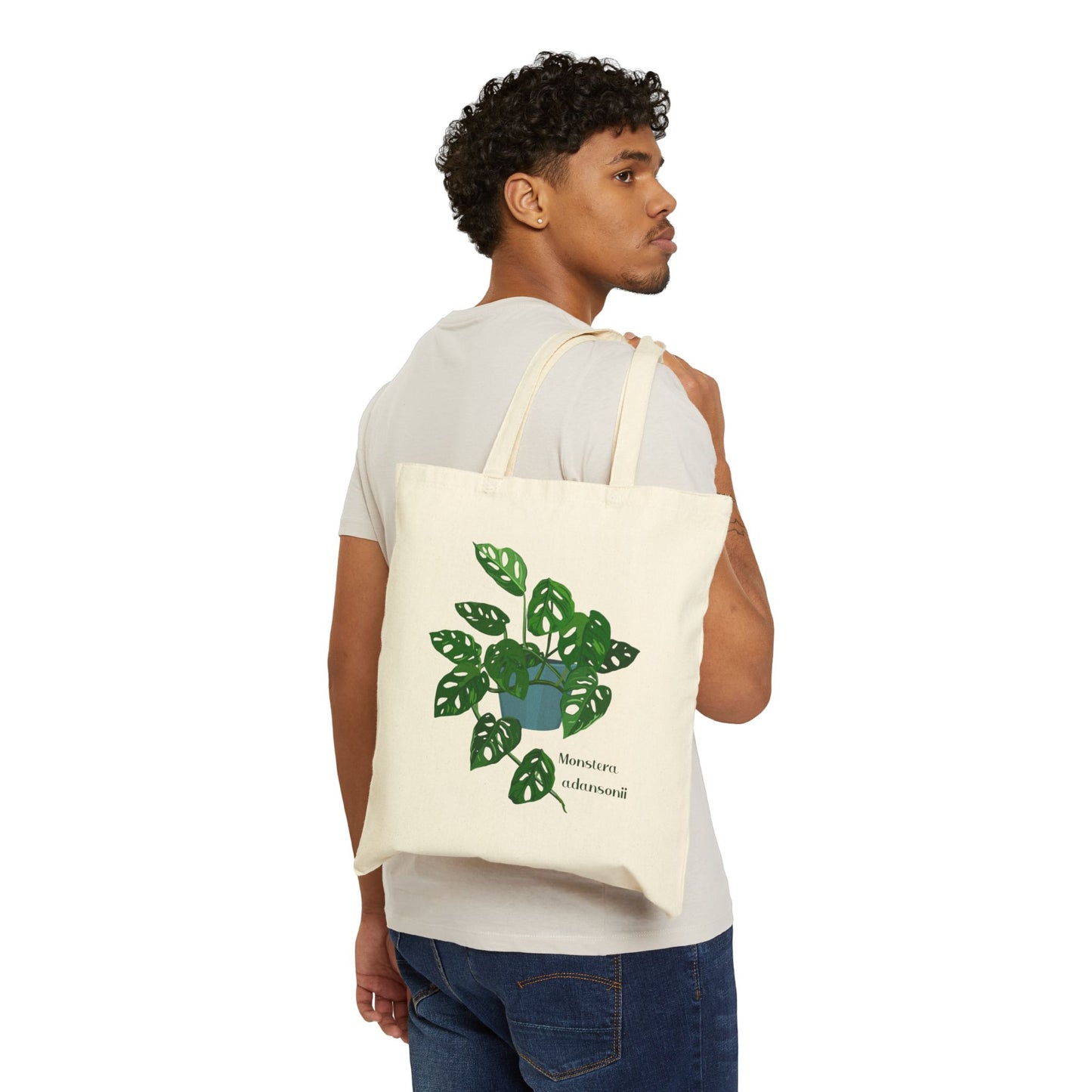 Monstera Adansonii Canvas Tote Bag