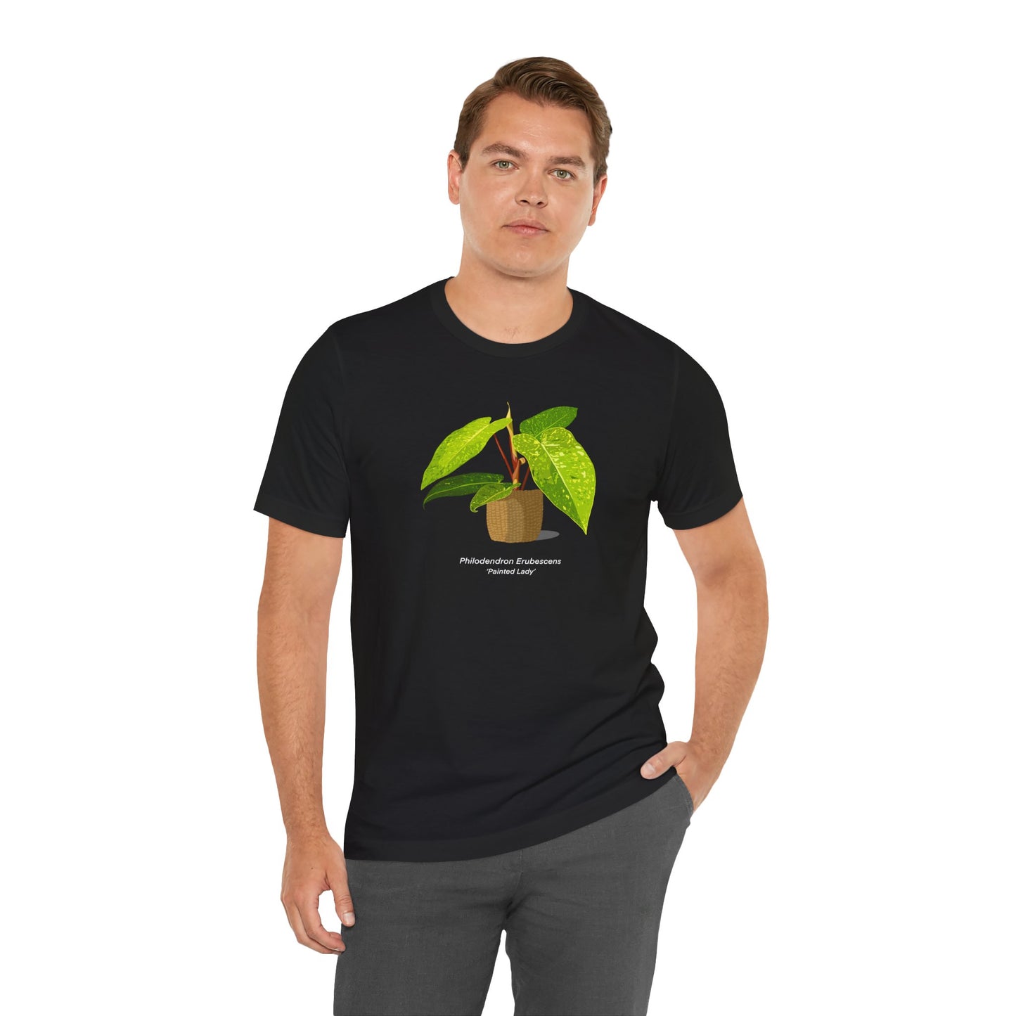 Philodendron Painted Lady Plant Lover T-Shirt - Black