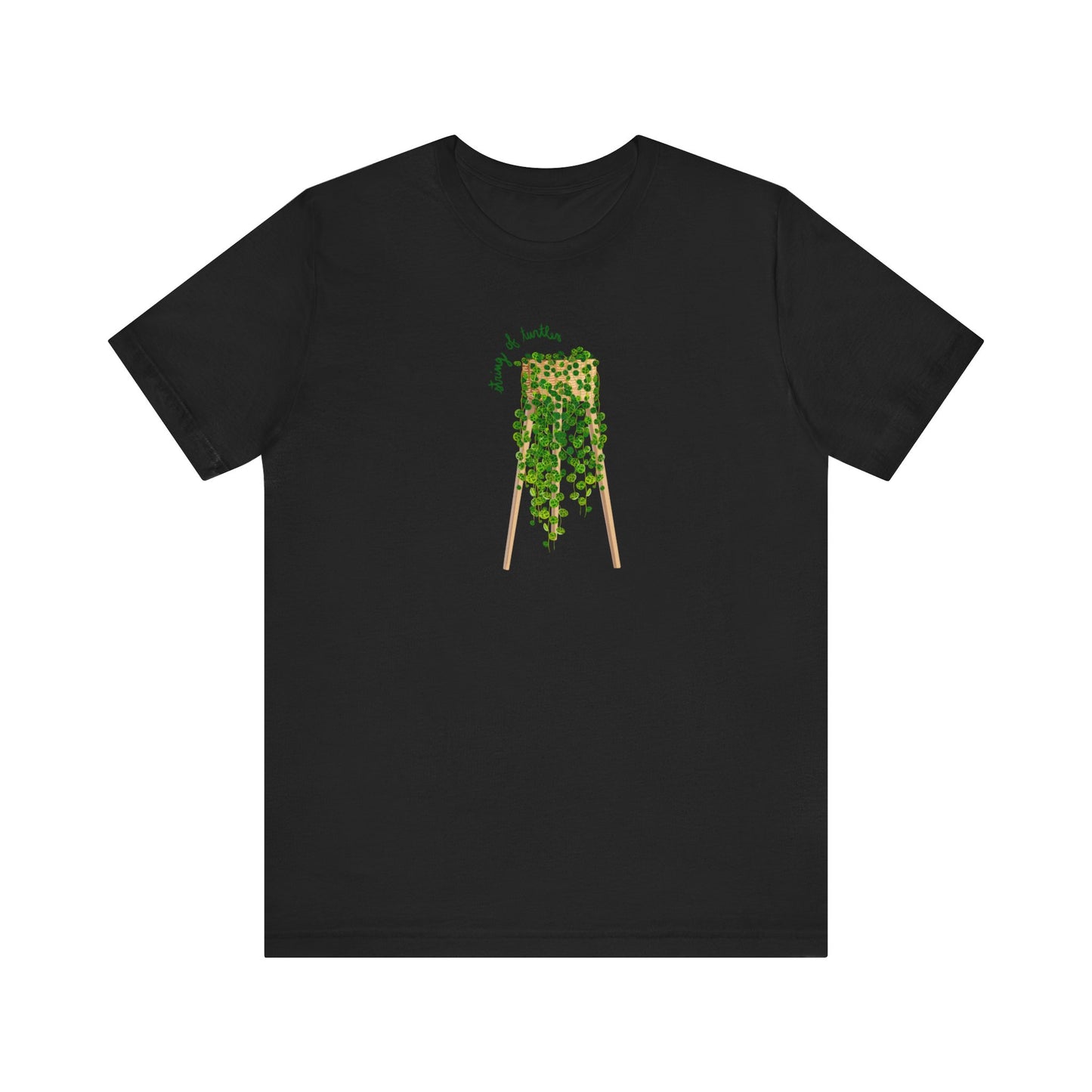 String of Turtles Succulent Plant Lover T-Shirt - Black