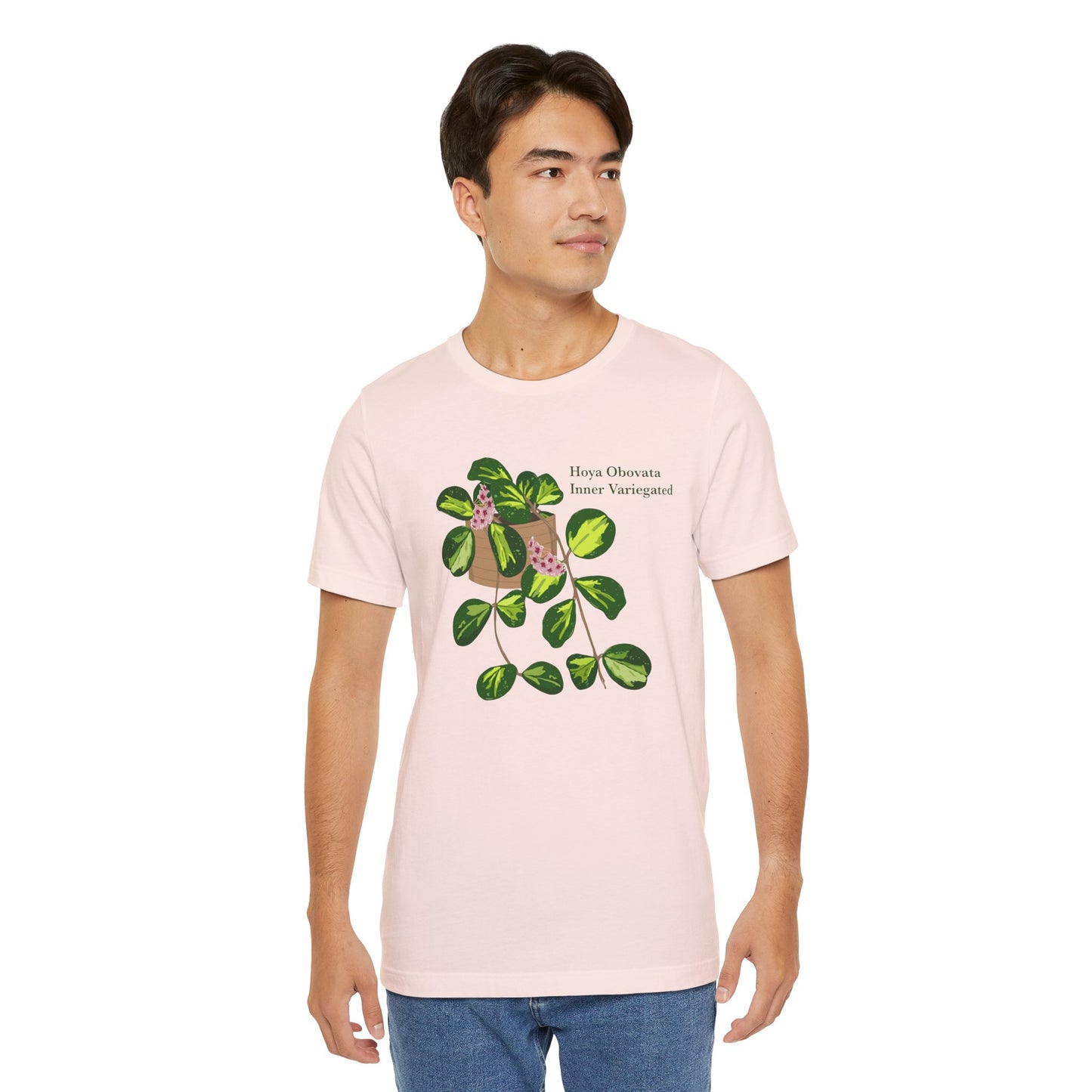Hoya Obovata Inner Variegated T-Shirt - Light Pink