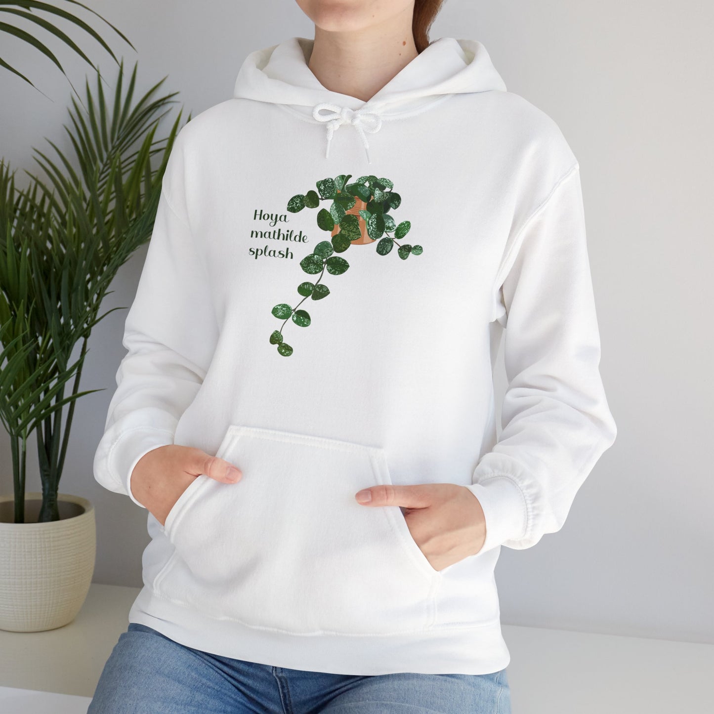 Hoya Mathilde Splash Plant Hoodie - White