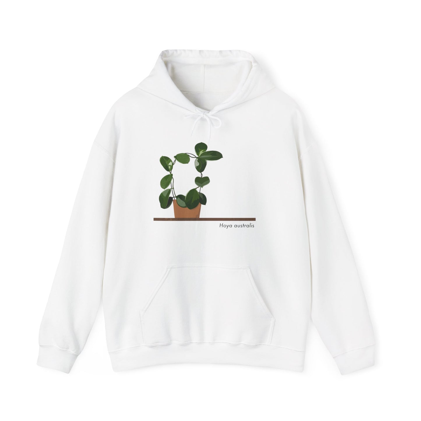Hoya Australis Plant Hoodie - White