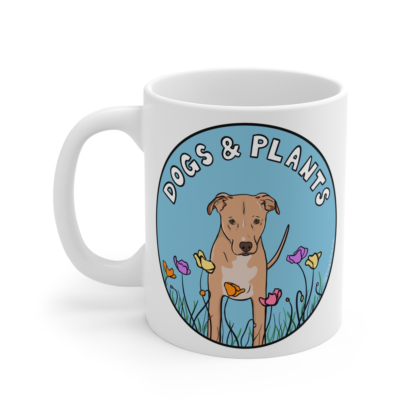 Dogs & Plants Rescue Dog & Plant Lover Mug - White