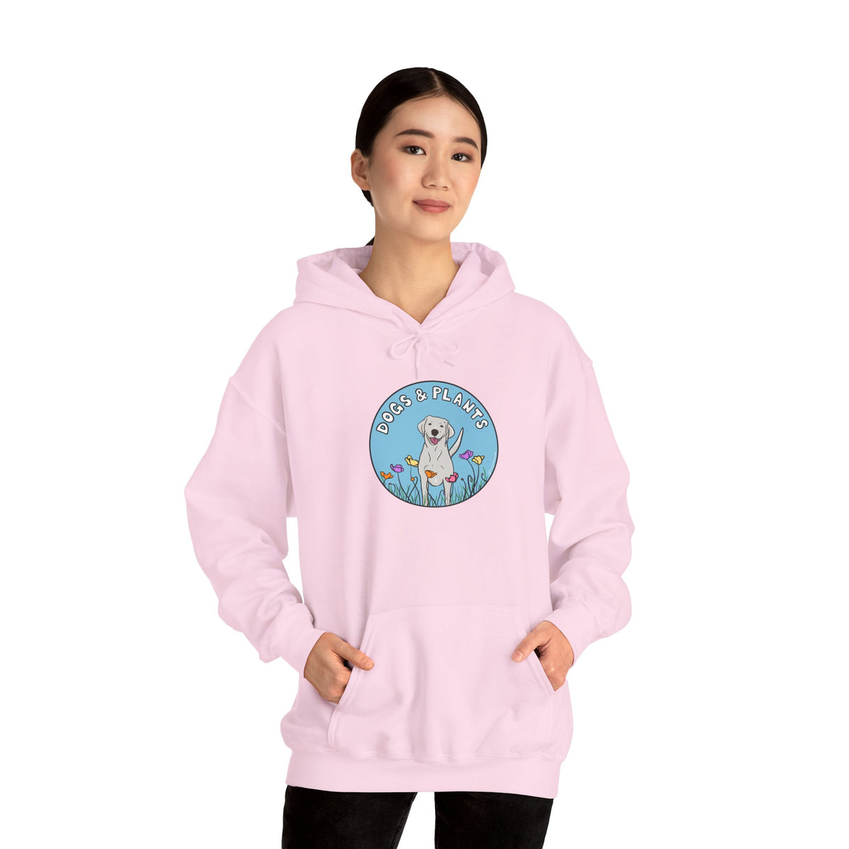 Dogs & Plants Hoodie for White Labrador & Plant Lovers