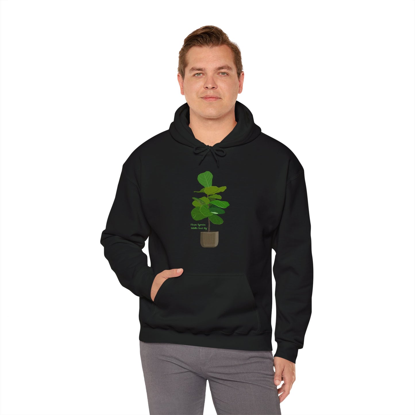 Ficus Lyrata 'Fiddle Leaf Fig' Hoodie - Black