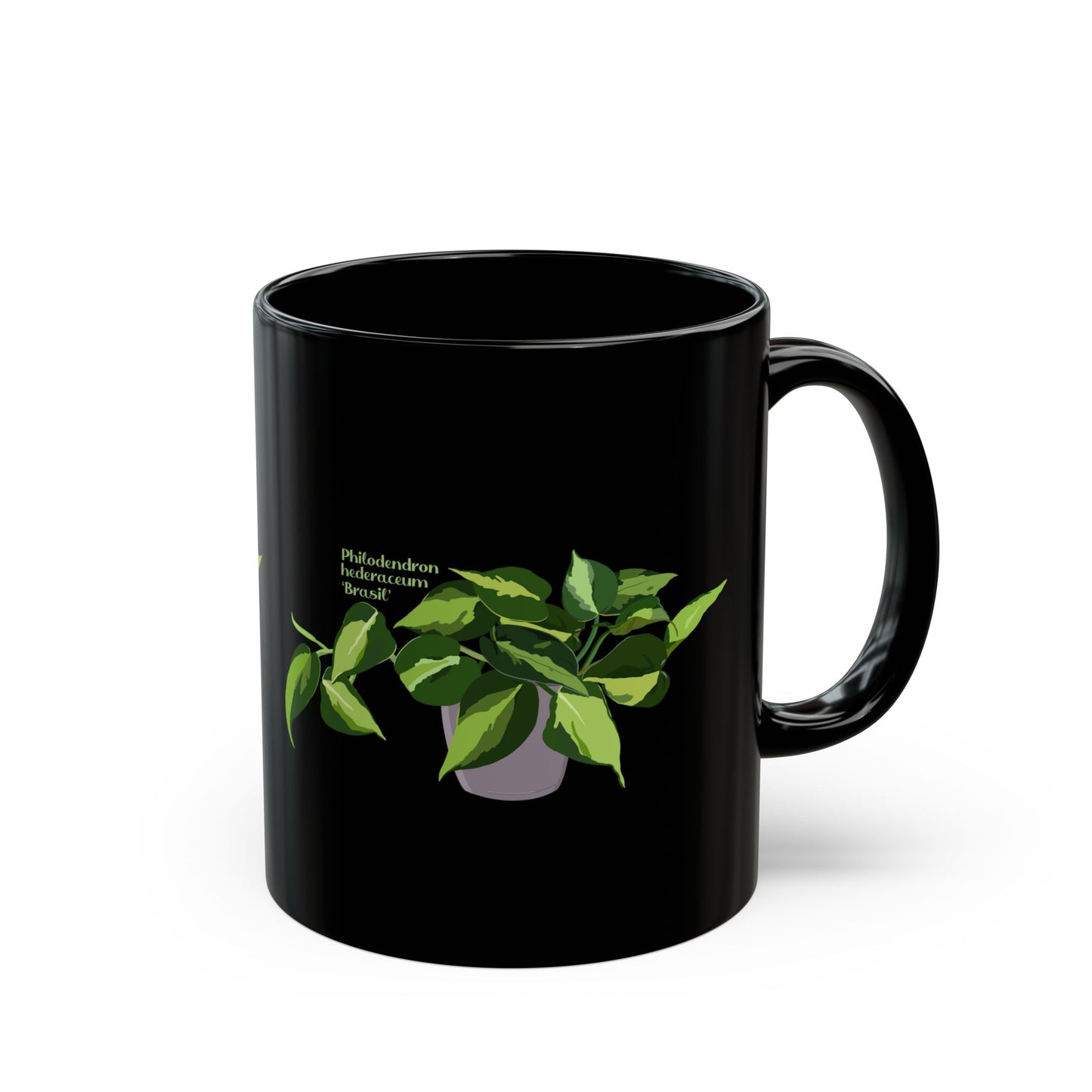 Philodendron Brasil Plant Lover Mug - Black