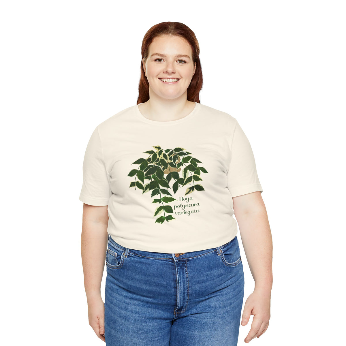 Hoya Polyneura Variegata Plant Lover T-Shirt - White, Natural, Black