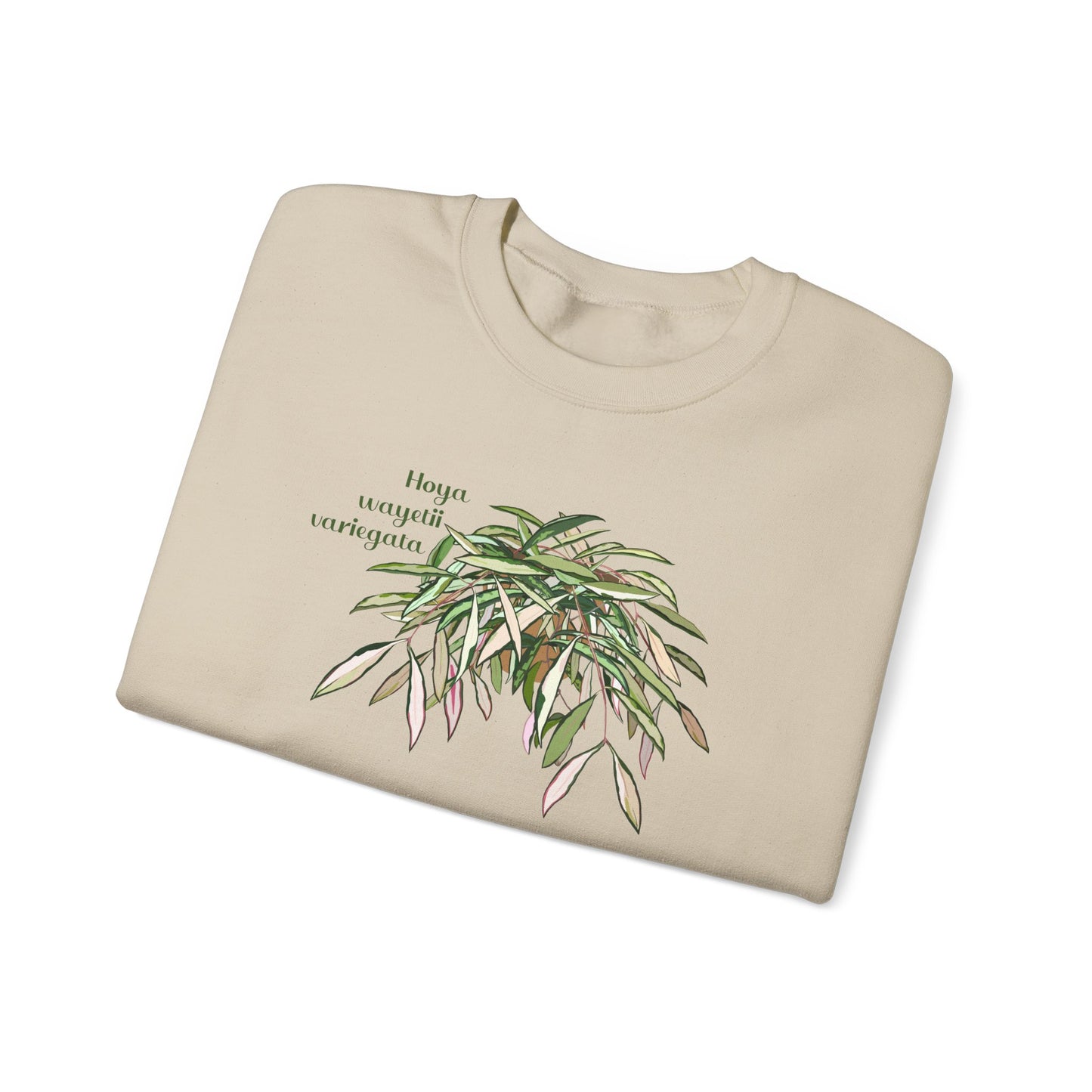 Hoya Wayetii Variegata Plant Lover Crewneck Sweatshirt - Beige