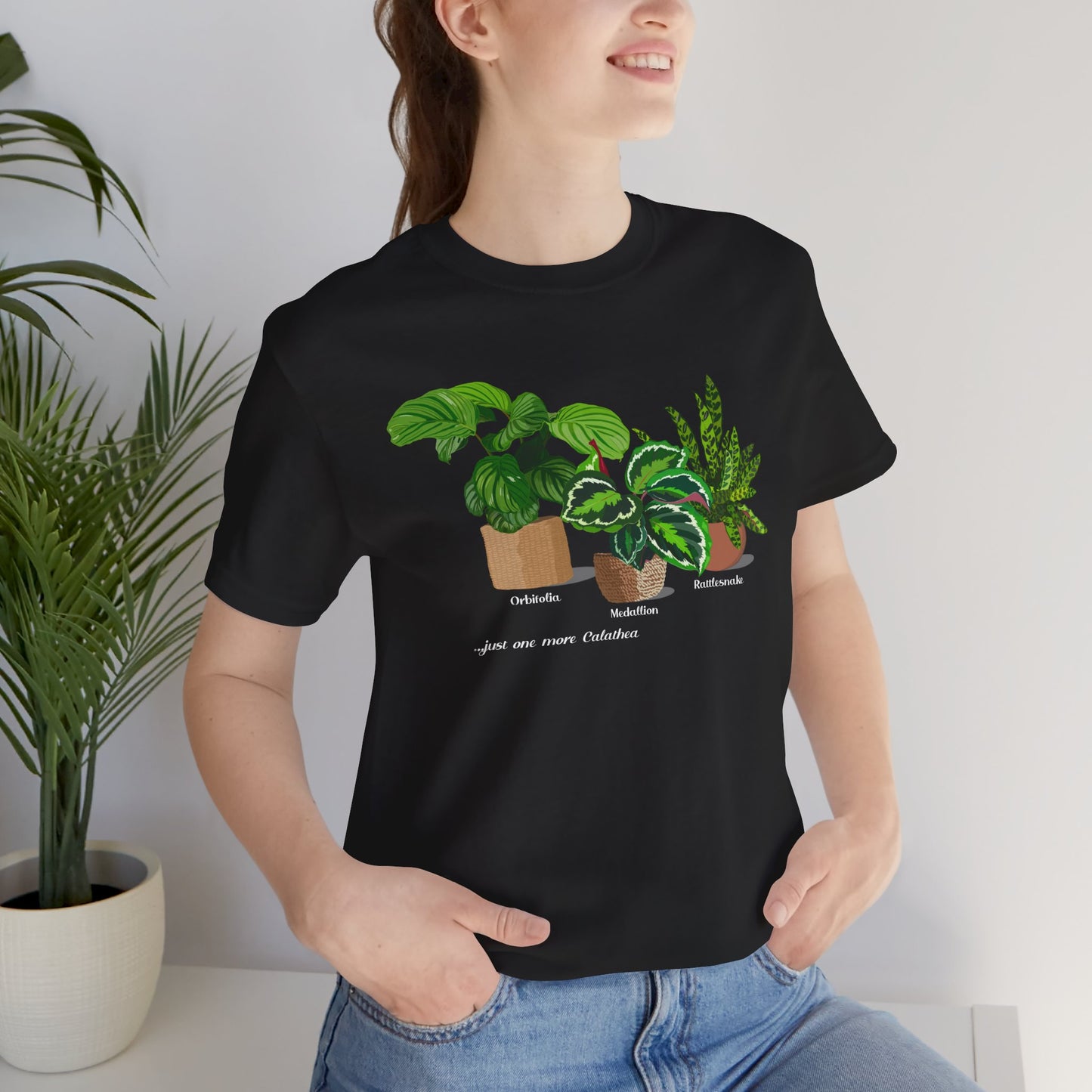 Calathea Trio Plant Lover T-Shirt - Black