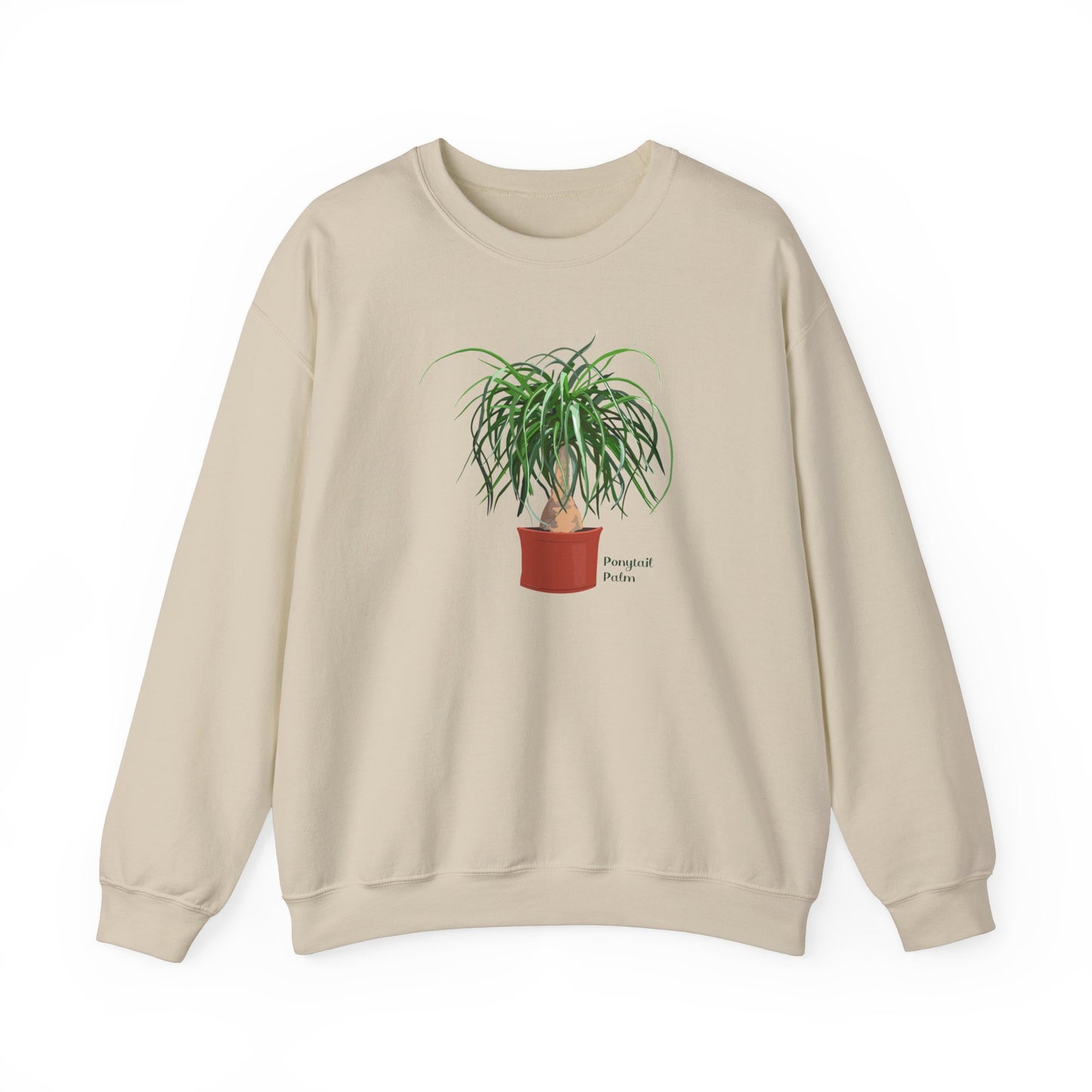 Ponytail Palm Plant Lover Crewneck Sweatshirt - Beige
