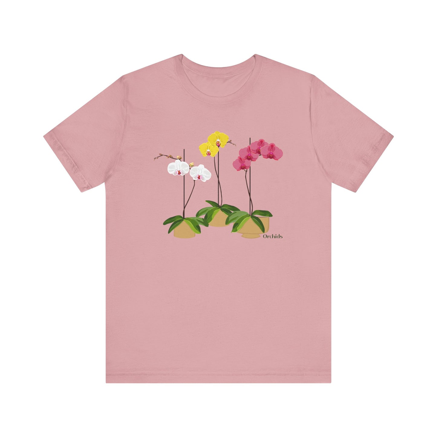 Orchid Trio T-Shirt for Plant and Flower Lovers - White, Black, Pink, Mauve, Green or Blue