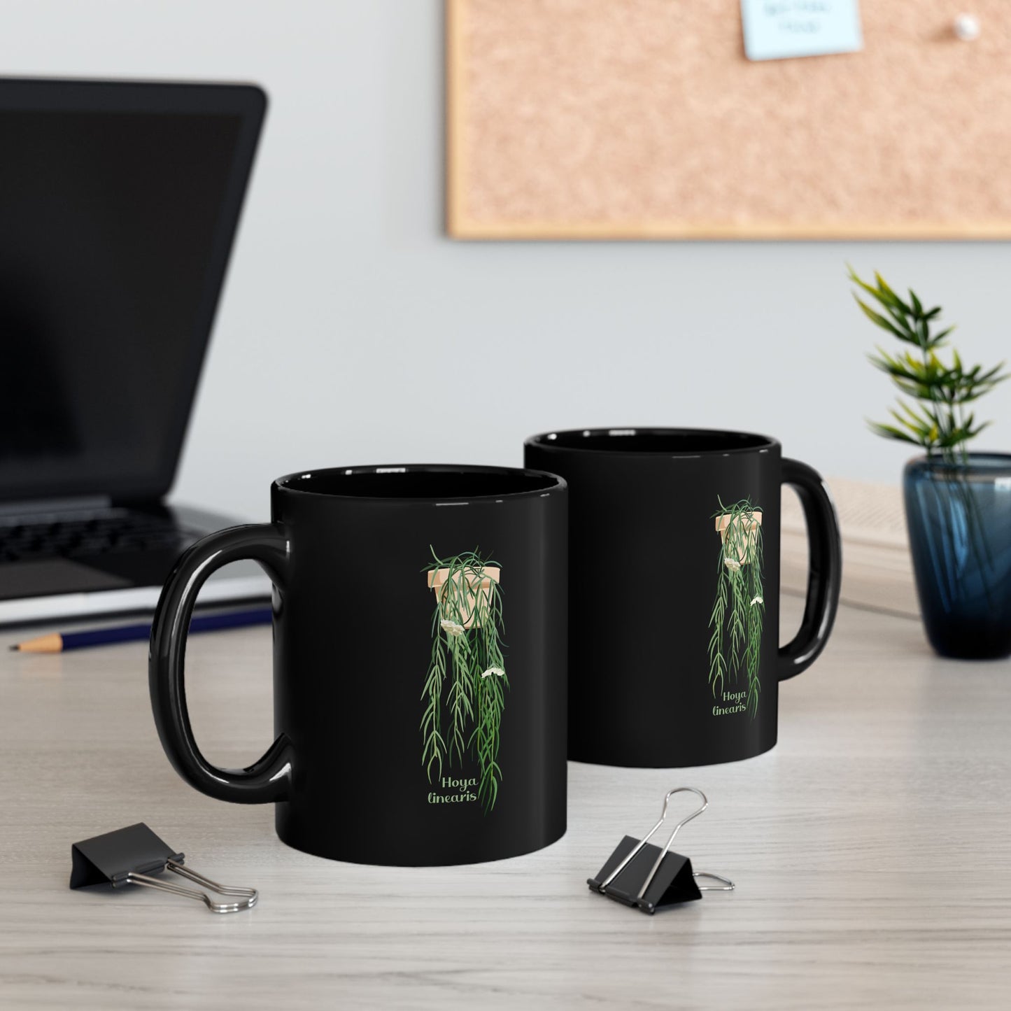 Hoya Linearis Plant Lover Mug - Black