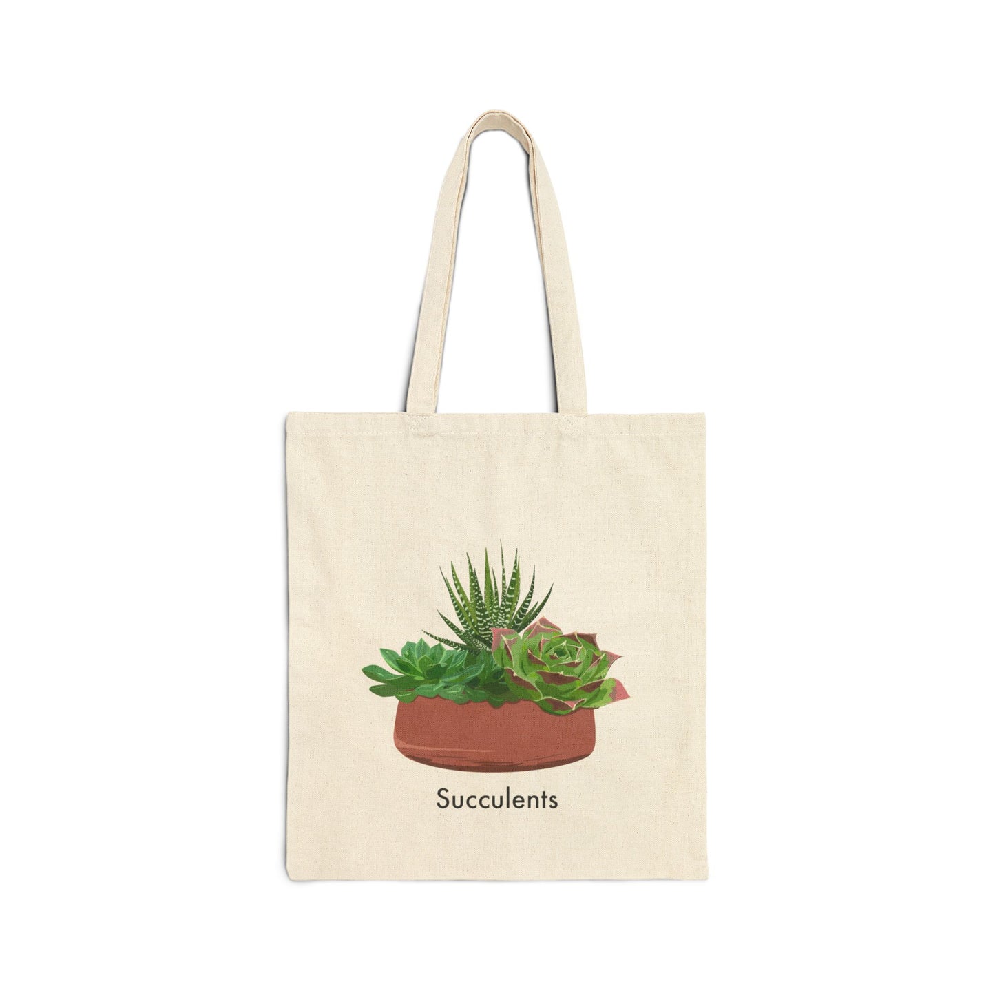 Succulent Bowl Canvas Tote Bag