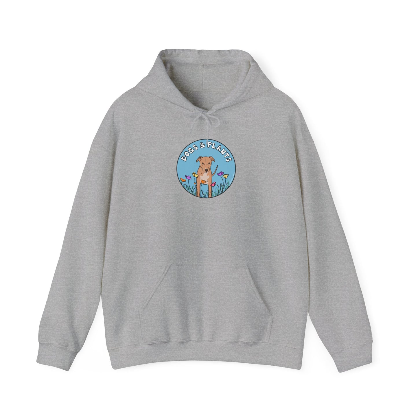 Dogs & Plants Hoodie for Rescue Dog & Plant Lovers - Grey