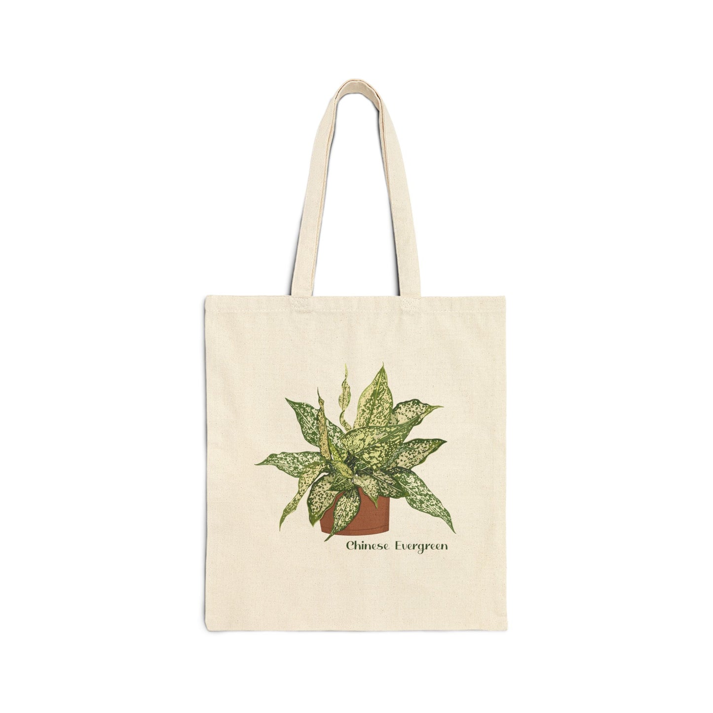 Chinese Evergreen Plant Lover Canvas Tote Bag