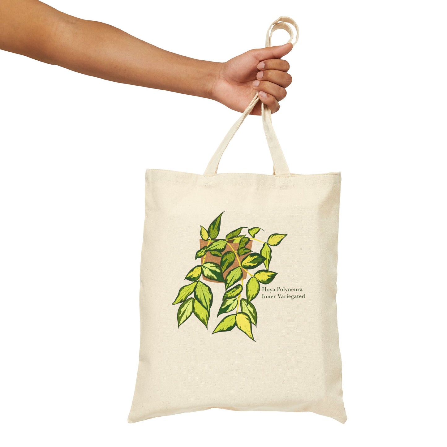 Hoya Polyneura Inner Variegated Plant Lover Canvas Tote Bag