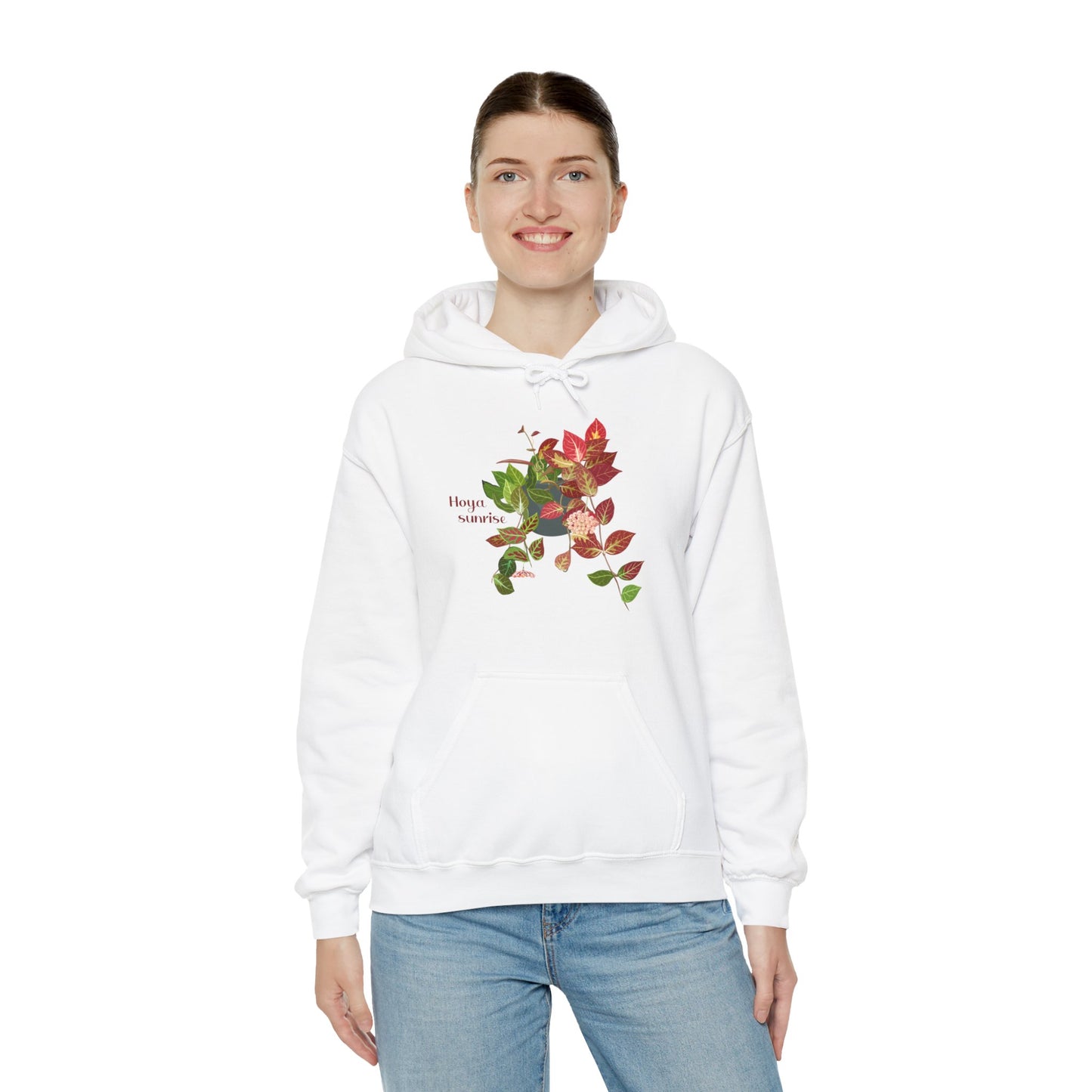 Hoya Sunrise Plant Hoodie - White