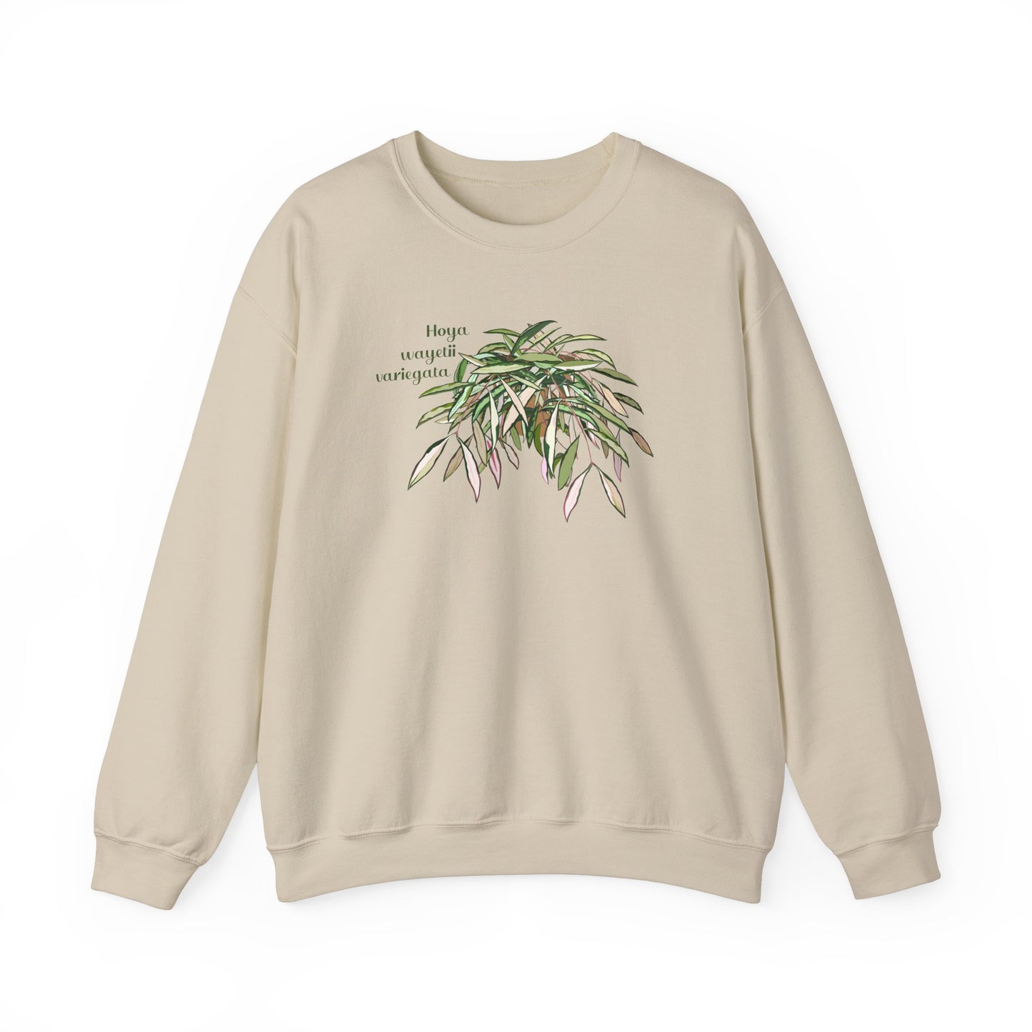 Hoya Wayetii Variegata Plant Lover Crewneck Sweatshirt - Beige