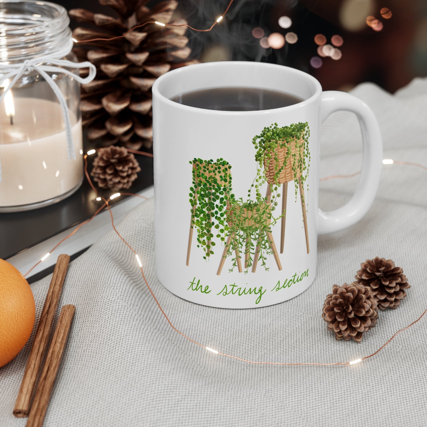 The String Section Succulent Plant Lover Mug - White