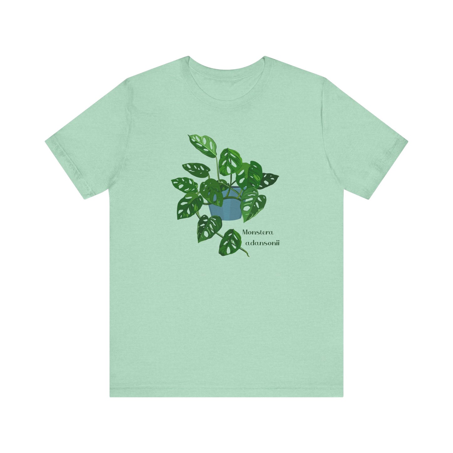 Monstera Adansonii Plant Lover T-Shirt - Heather Mint