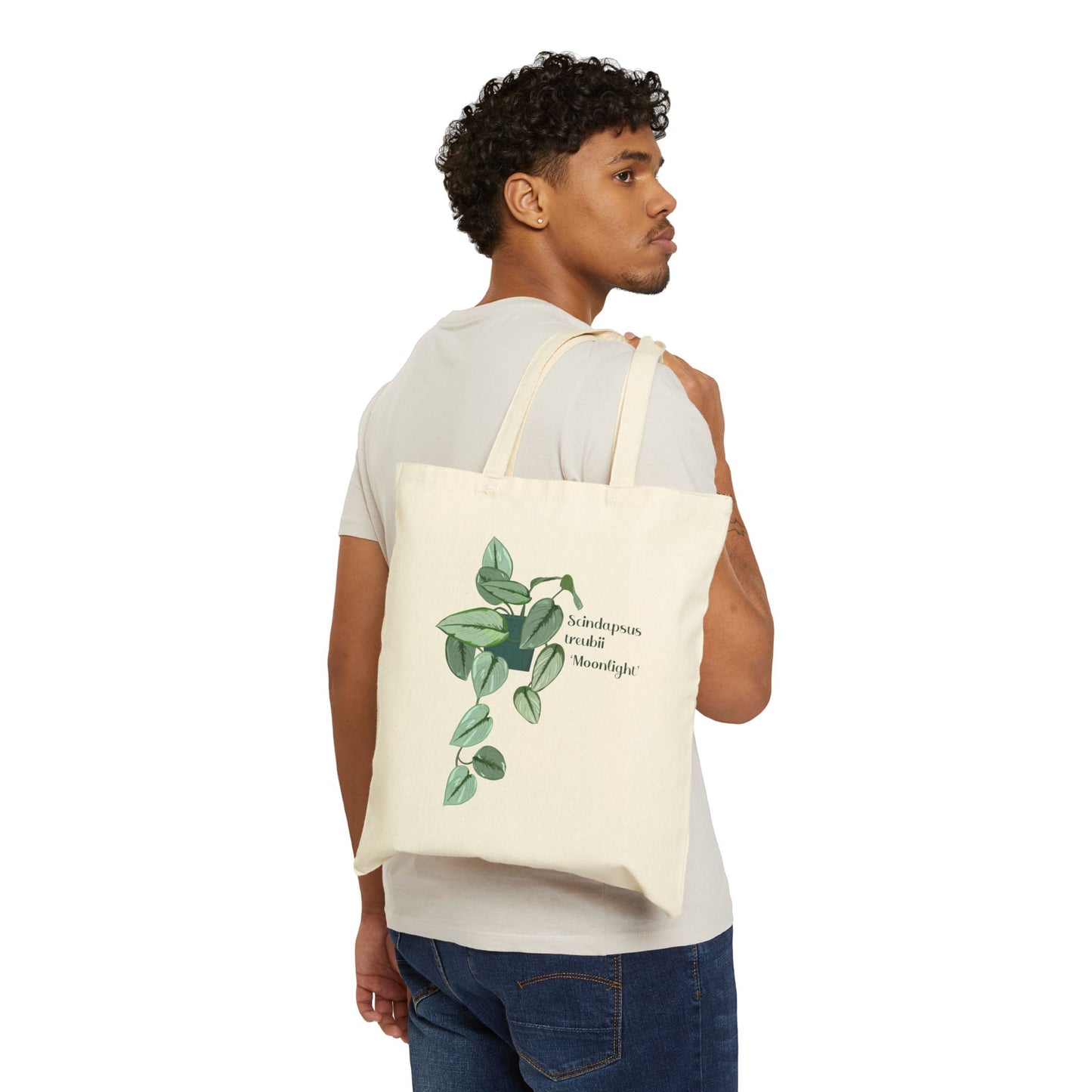 Scindapsus Treubii 'Moonlight' Canvas Tote Bag
