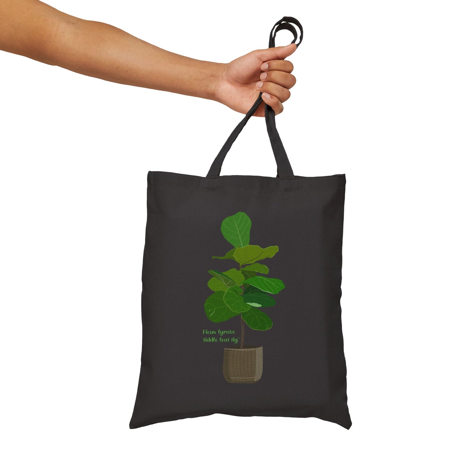 Ficus Lyrata "Fiddle Leaf Fig" Plant Lover Canvas Tote Bag