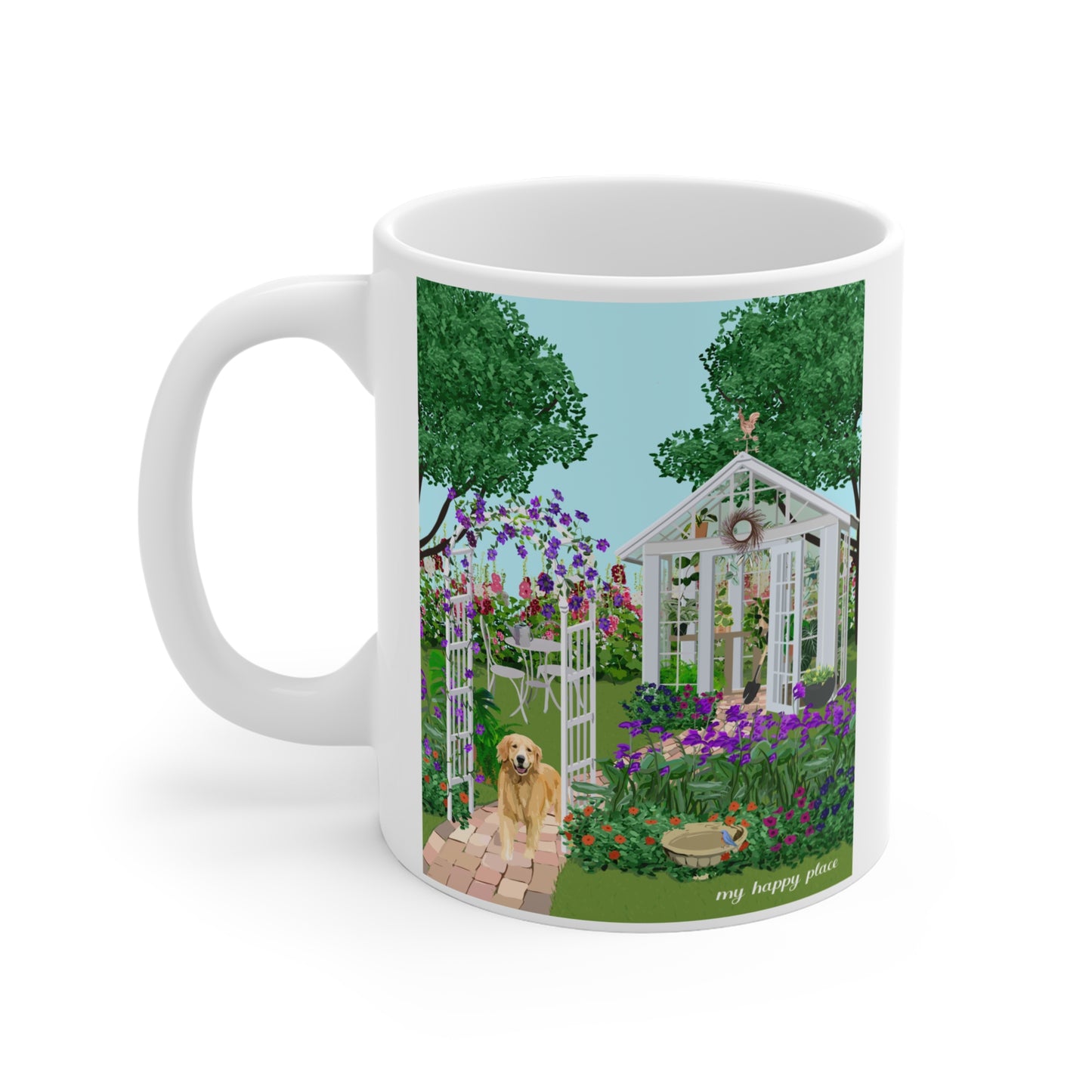 "Greenhouse" from My Happy Place Collection Plant Lover Mug - White