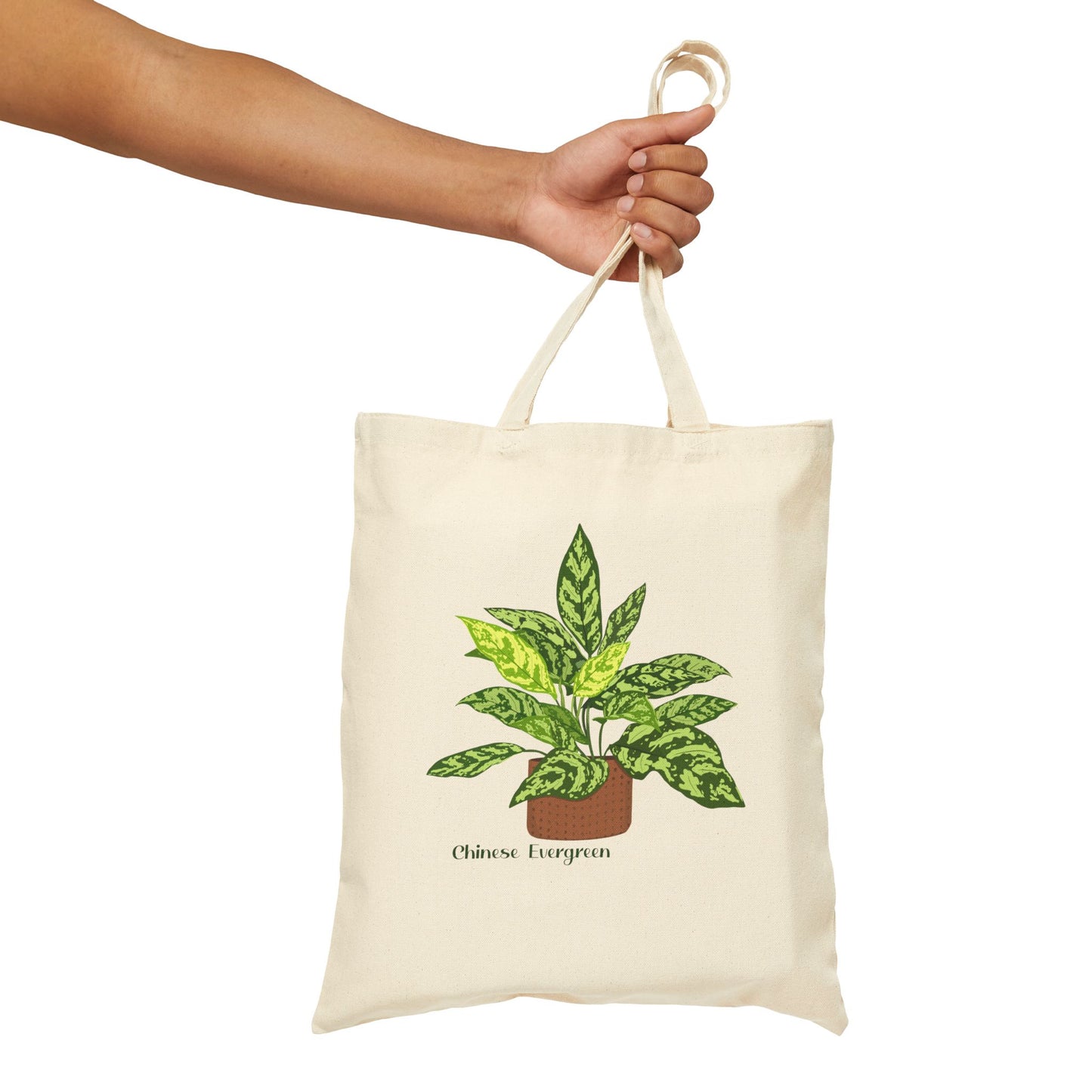 Chinese Evergreen Plant Lover Canvas Tote Bag