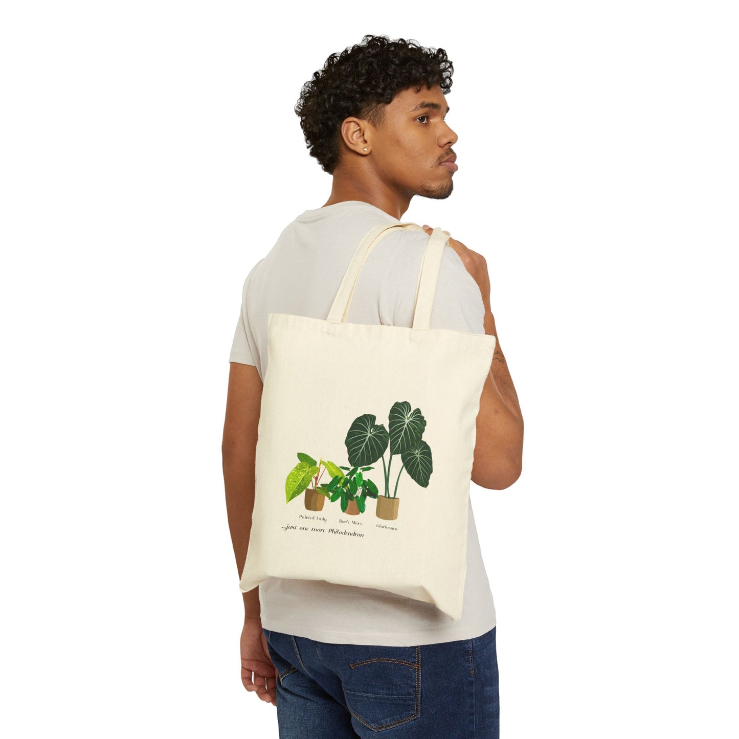 Philodendron Painted Lady, Burle Marx and Gloriosum Trio Canvas Tote Bag